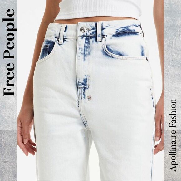 Free People by KSUBI Playback Highrise Relaxed Fit Denim Jeans in Mirage 29 NWT - Picture 5 of 9